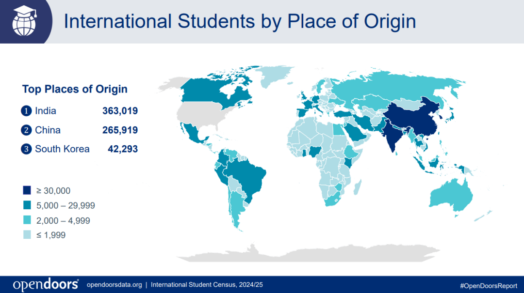 美国留学 | 2025赴美留学人数突破115万，国际学生最青睐的大学名单公布！